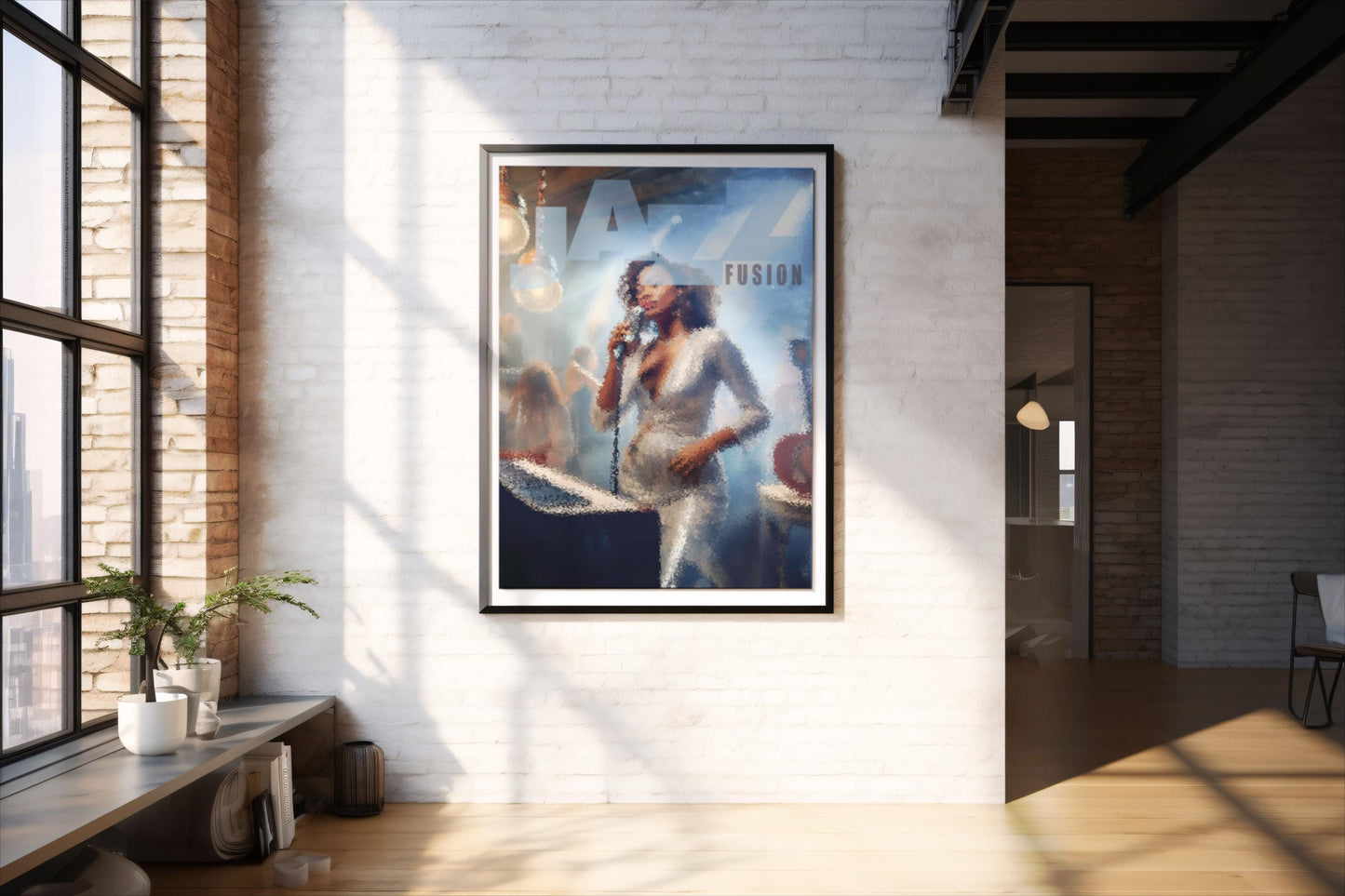Jazz Fusion, Design, Poster, Kunst, Druck, Wanddekor, Illustration, Grafik, Interior, Wandkunst, Kunstdruck, Büro, Zuhause, exklusiv, modern