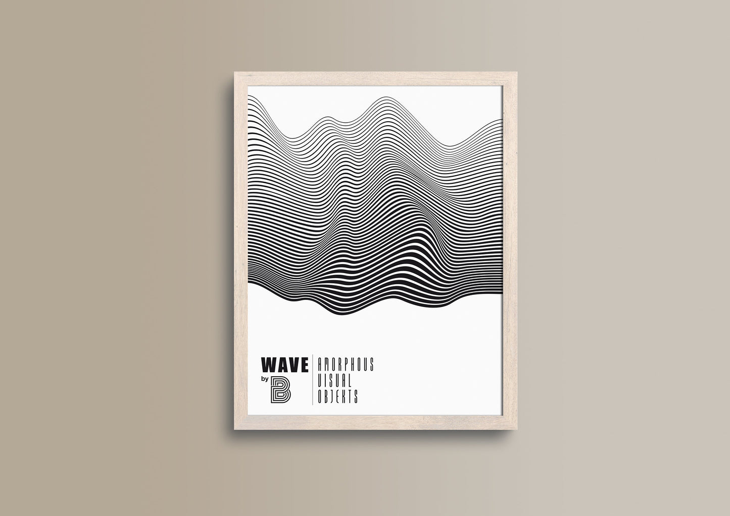 Wave Grafikposter, minimalistische Wandkunst für Haus- und Bürodekor, perfektes Geschenk für Design-Enthusiasten