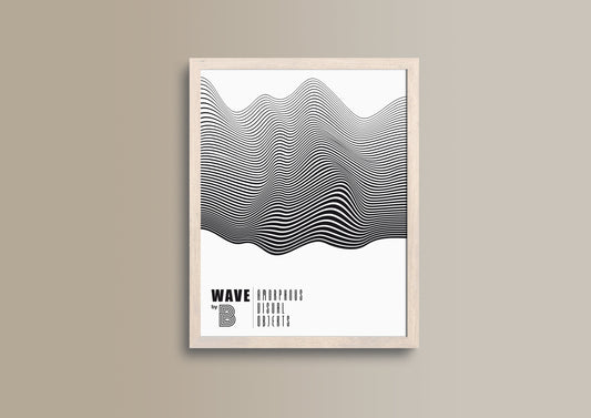 Wave Grafikposter, minimalistische Wandkunst für Haus- und Bürodekor, perfektes Geschenk für Design-Enthusiasten