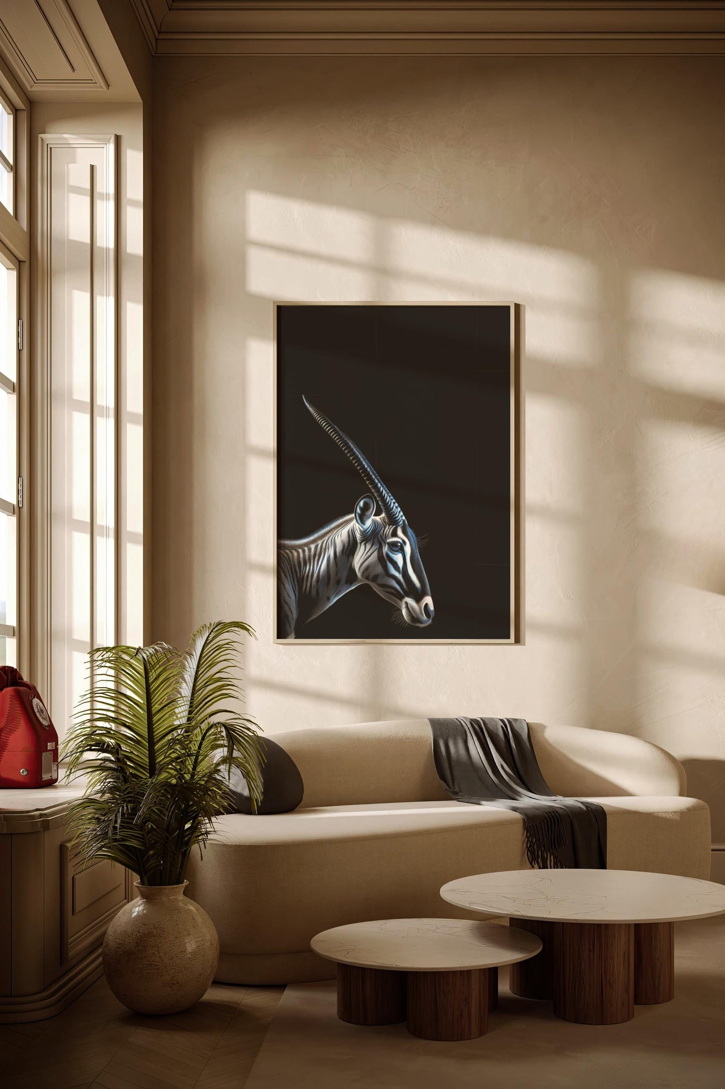 Oryxantilope, Portrait, Poster, Kunst, Druck, Bild, Illustration, Interior, Wandkunst, Kunstdruck, Oryxantilope, home, exclusiv, modern