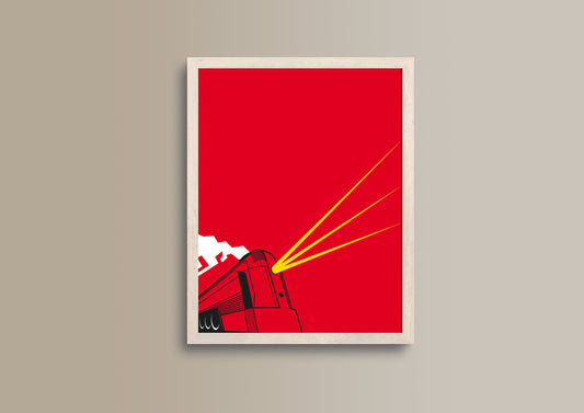 Nighttrain, Design, Poster, Kunst, Druck, Wanddekoration, minimalistisch, grafisch, Interieur, Wandkunst, Kunstdruck, Büro, Zuhause, exklusiv, modern
