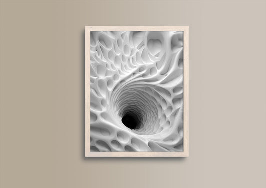 weißer Tunnel, Design, Poster, Kunst, Druck, Wanddekor, topographisch, Interieur, Wandkunst, Kunstdruck, Büro, Zuhause, exklusiv, modern