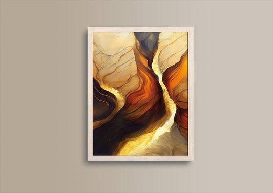 Goldene Gezeiten, Design, Poster, Kunst, Druck, Wanddekor, topographisch, Interior, Wandkunst, Kunstdruck, Büro, Zuhause, exklusiv, modern