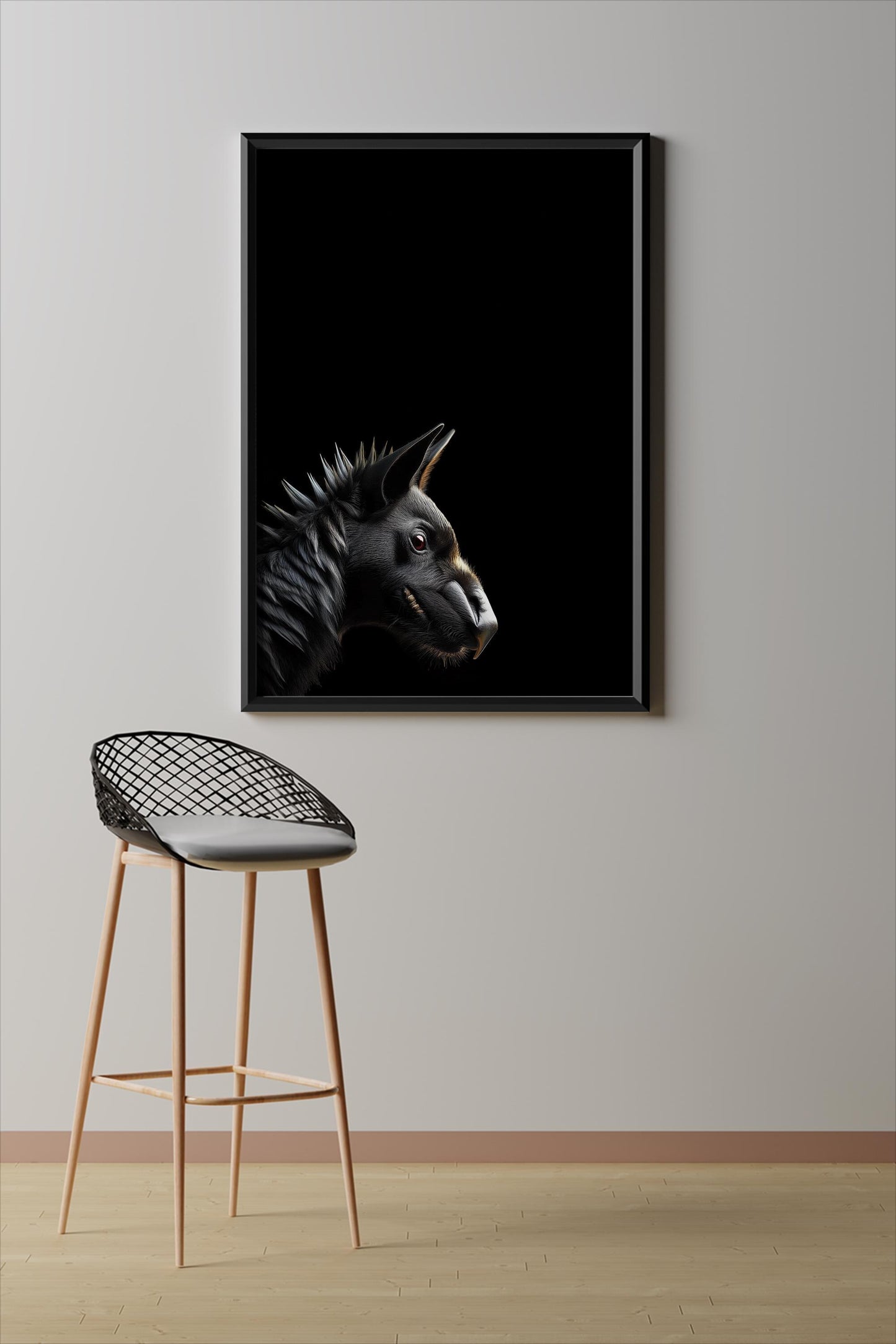 Bestienhund, Portrait, Poster, Kunst, Druck, Bild, Illustration, Interieur, Wandkunst, Kunstdruck, Tier, home, exclusiv, modern