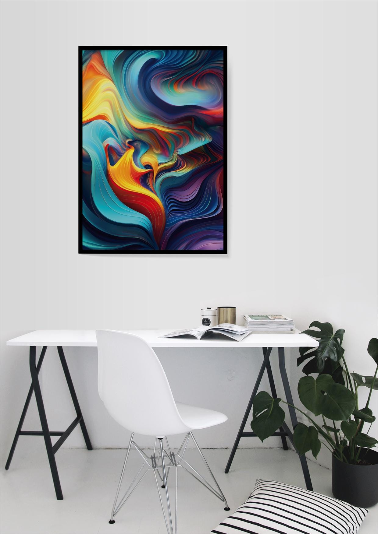 Farb Psychedelika Poster Design, exklusive Wandkunst für stilvolle Interieurs, perfektes Geschenk für jeden Anlass