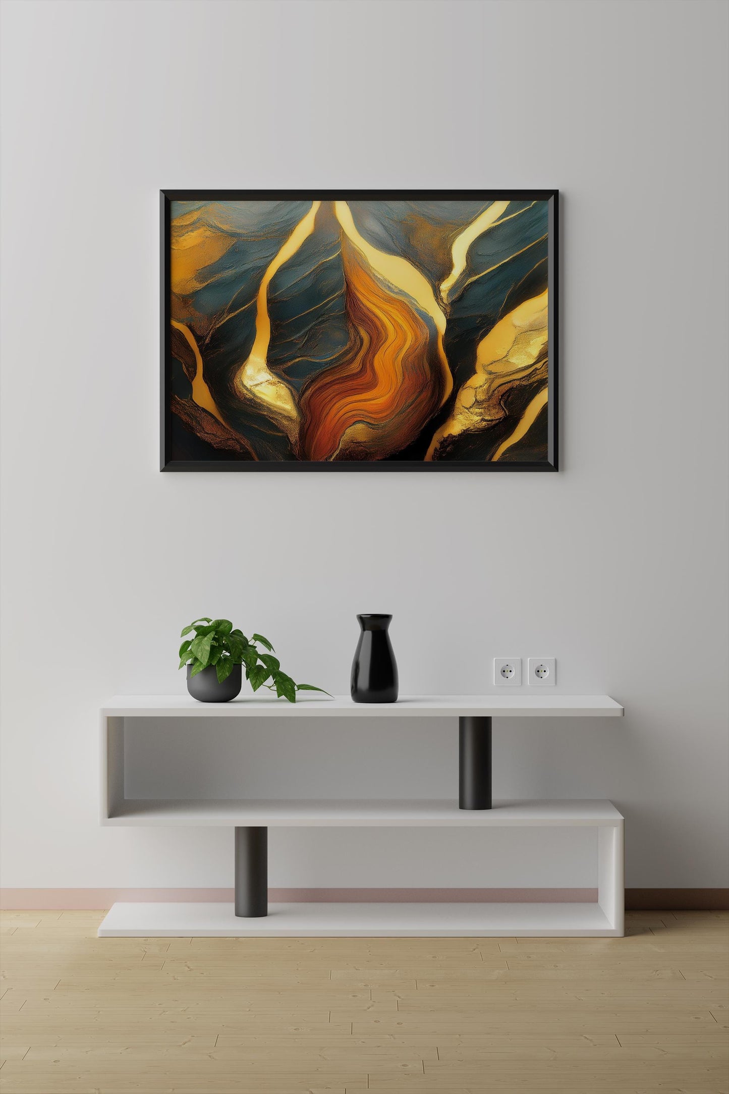 Goldgestein, Design, Poster, Kunst, Druck, Wanddekor, topographisch, Interior, Wandkunst, Kunstdruck, Büro, Zuhause, exklusiv, modern