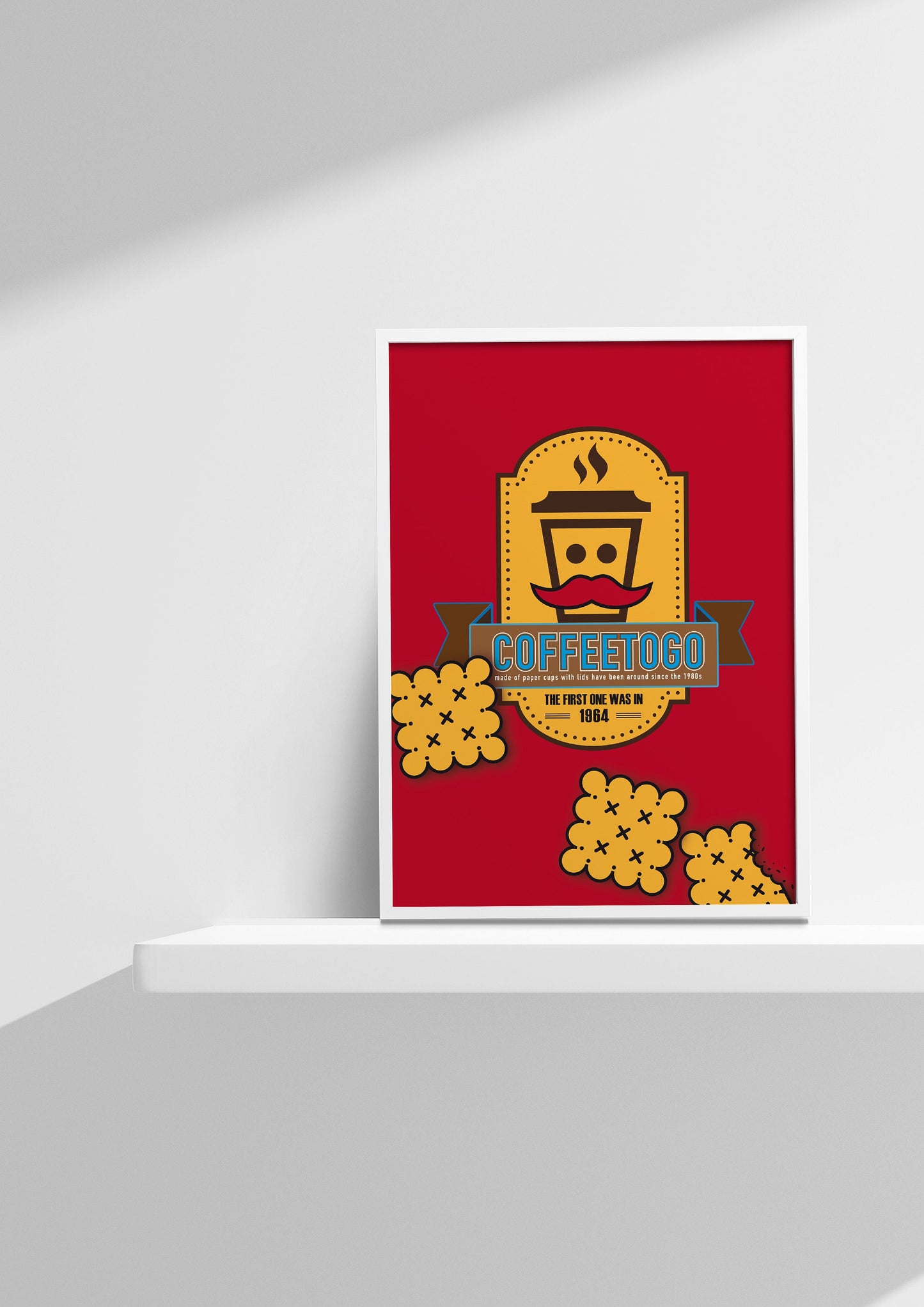 CoffeeToGo, Design, Poster, Kunst, Druck, Wanddekor, Kaffee, Grafik, Interior, Wandkunst, Kunstdruck, Büro, Zuhause, exklusiv, modern