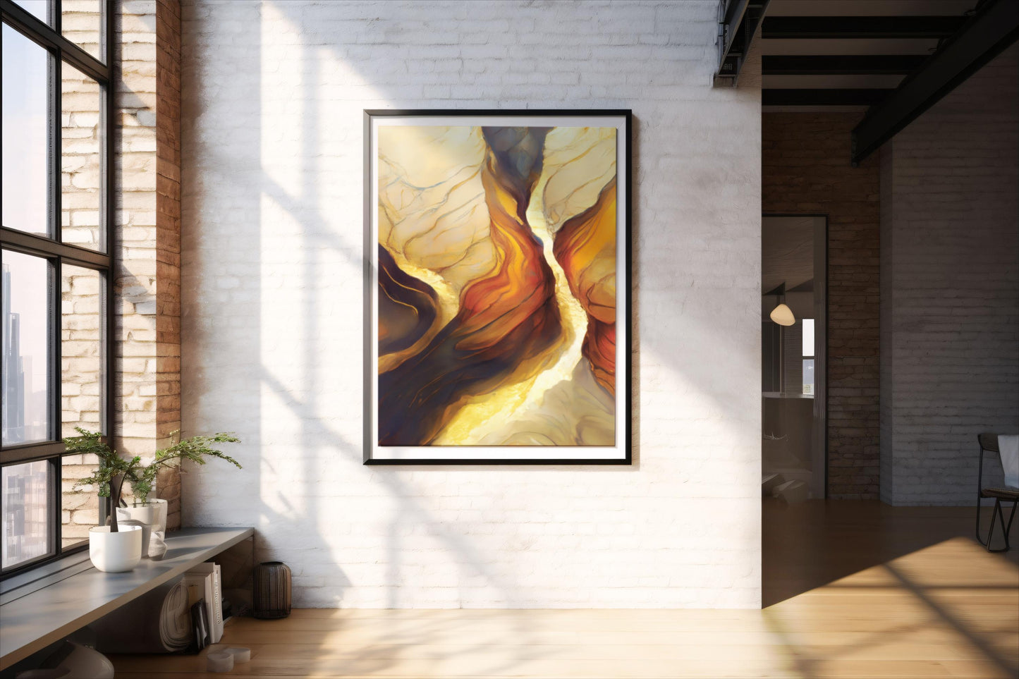 Goldene Gezeiten, Design, Poster, Kunst, Druck, Wanddekor, topographisch, Interior, Wandkunst, Kunstdruck, Büro, Zuhause, exklusiv, modern