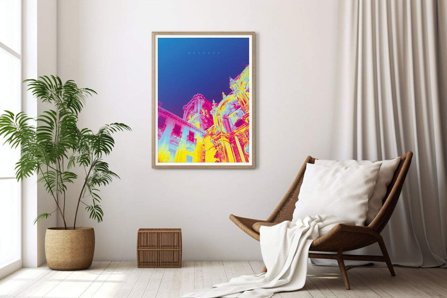 Granada, Bild, Poster, Kunst, Druck, Wanddekoration, minimalistisch, Foto, Interieur, Wandkunst, Kunstdruck, Büro, Zuhause, exklusiv, modern
