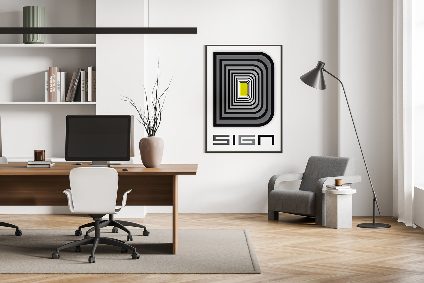 DSign 2, Design, Poster, Kunst, Druck, Wanddekoration, minimalistisch, grafisch, Inneneinrichtung, Wandkunst, Kunstdruck, Büro, Zuhause, exklusiv, modern
