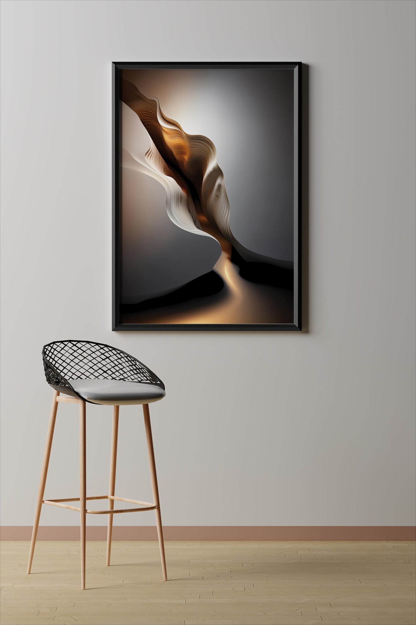 Bronze Canyon, Design, Poster, Kunst, Druck, Wanddekor, topographisch, Interieur, Wandkunst, Kunstdruck, Büro, Zuhause, exklusiv, modern, Nr. 134
