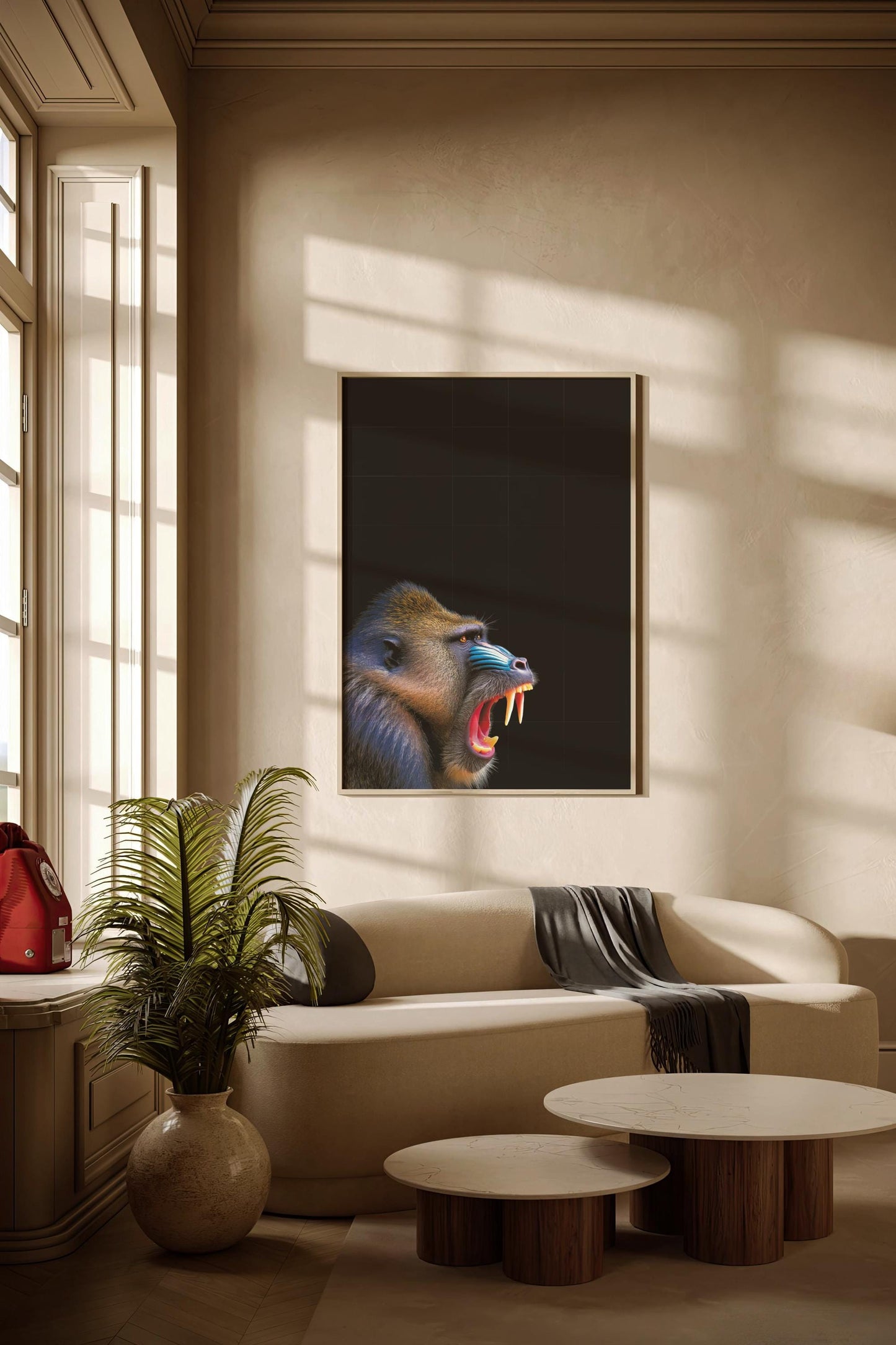 Mandrill Tier Poster Kunst, exklusiver Druck zur Wanddekoration, perfektes Geschenk für Kunstliebhaber und Tierbegeisterte
