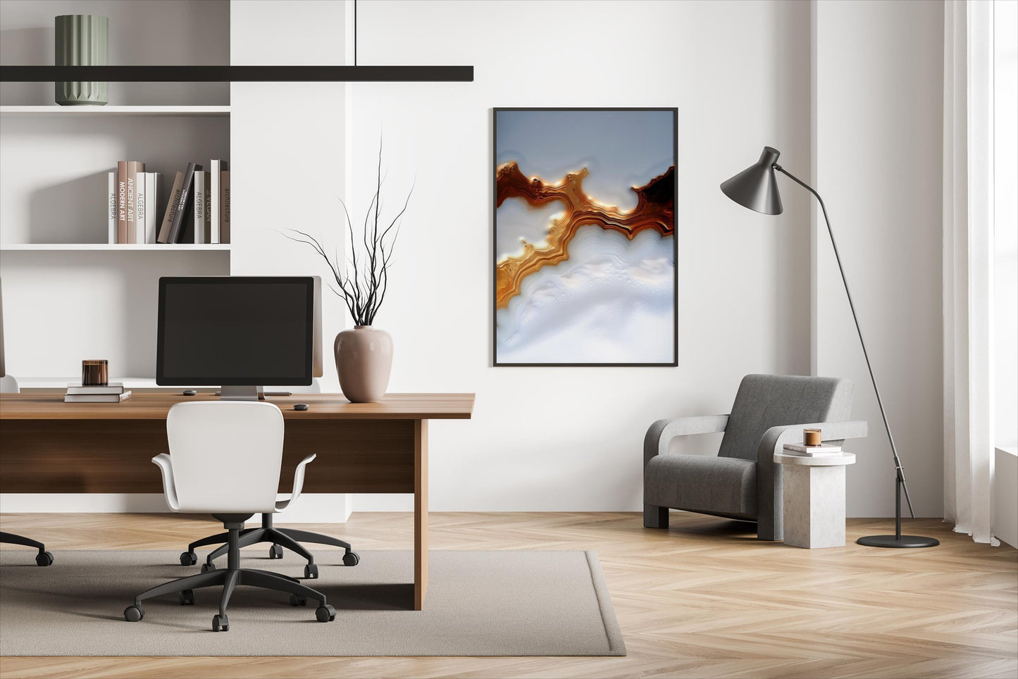 Goldaderfluss, Design, Poster, Kunst, Druck, Wanddekor, topographisch, Interior, Wandkunst, Kunstdruck, Büro, Zuhause, exklusiv, modern