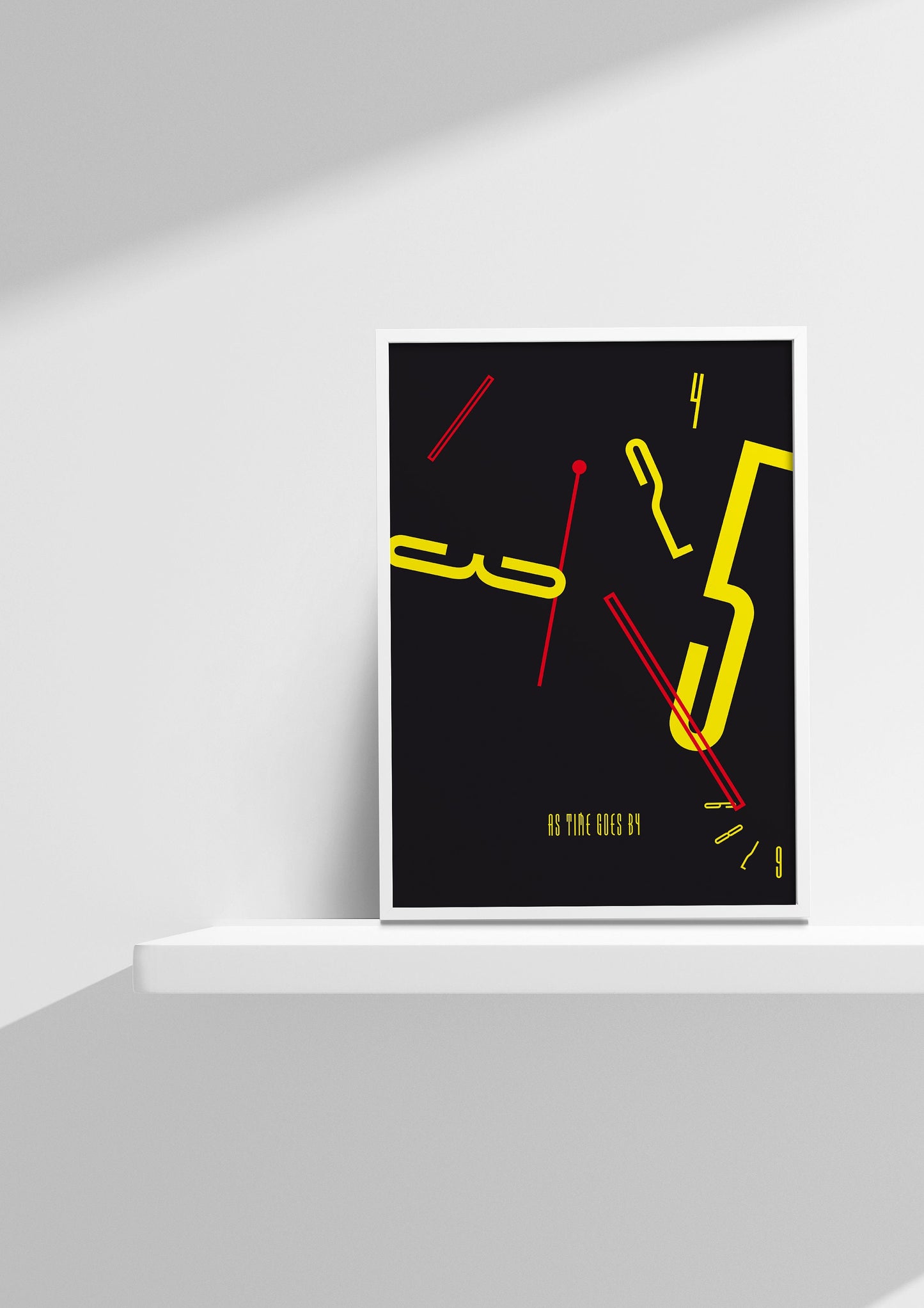 as time goes by, Design, Poster, Kunst, Druck, Wanddekor, minimalistisch, Grafik, Interior, Wandkunst, Kunstdruck, Büro, Zuhause, exklusiv