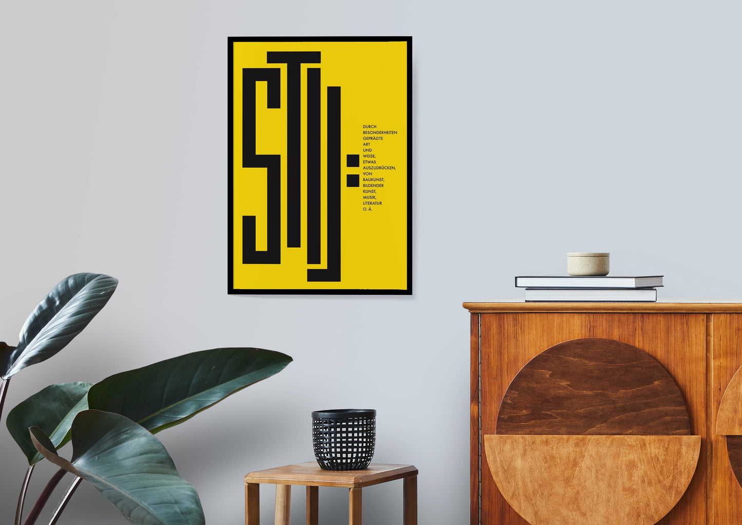 Stil: schwarz&gelb, Design, Poster, Kunst, Druck, Wanddekoration, minimalistisch, grafisch, Interior, Wandkunst, Kunstdruck, Büro, Zuhause, exklusiv, modern