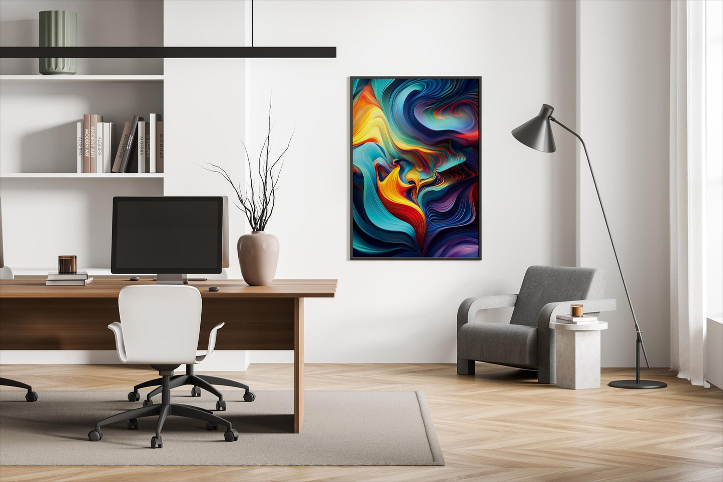 Farb Psychedelika Poster Design, exklusive Wandkunst für stilvolle Interieurs, perfektes Geschenk für jeden Anlass