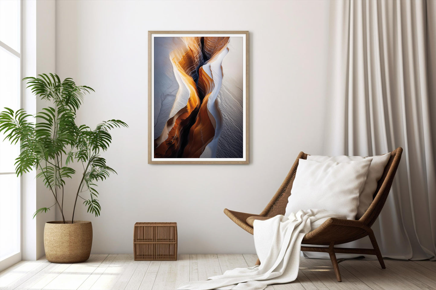 Schneecanyon, Design, Poster, Kunst, Druck, Wanddekor, topographisch, Interior, Wandkunst, Kunstdruck, Büro, Zuhause, exklusiv, modern