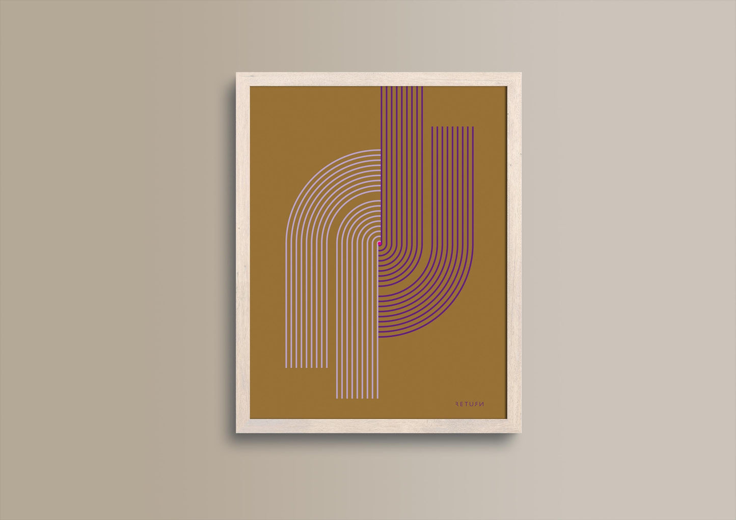 Rückgabe, Design, Poster, Kunst, Druck, Wanddekor, minimalistisch, Grafik, Interior, Wandkunst, Kunstdruck, Büro, Zuhause, exklusiv, modern, graphic