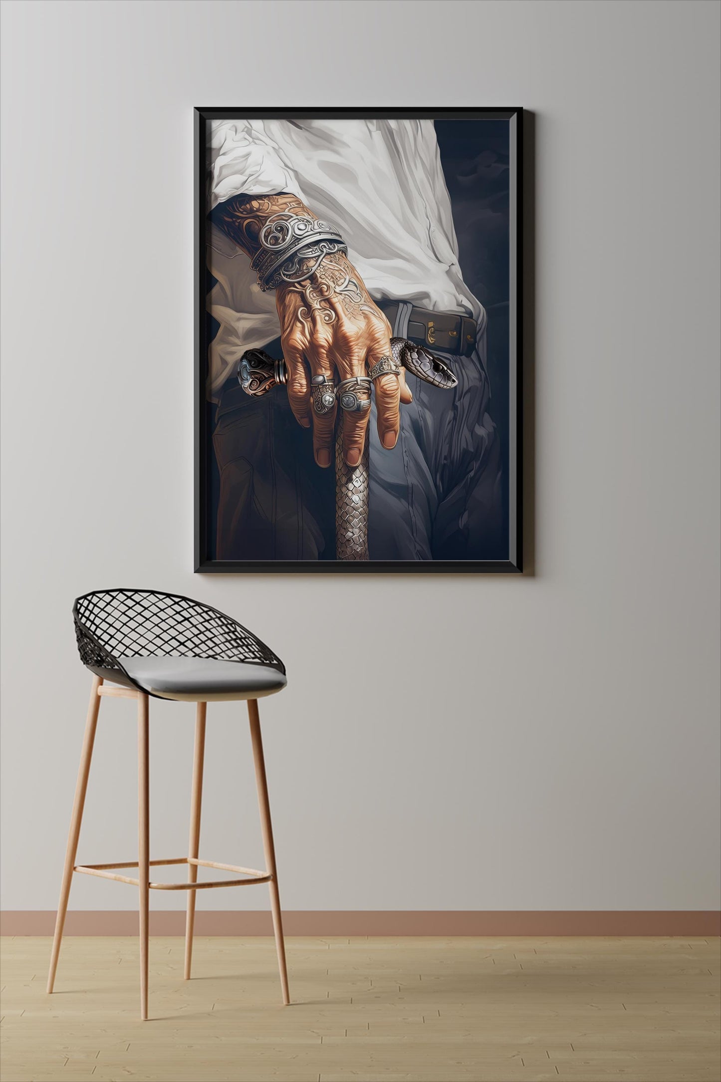 Il Padrino, Design, Poster, Kunst, Druck, Wanddekor, Illustration, Interieur, Wandkunst, Kunstdruck, Büro, Zuhause, exklusiv, modern