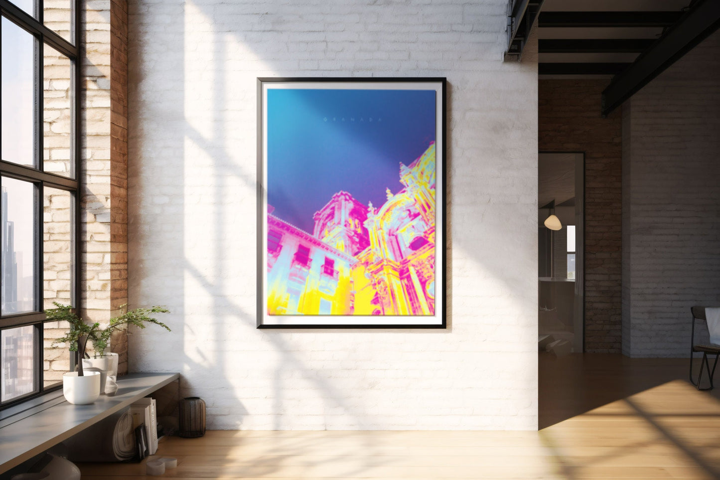 Granada, Bild, Poster, Kunst, Druck, Wanddekoration, minimalistisch, Foto, Interieur, Wandkunst, Kunstdruck, Büro, Zuhause, exklusiv, modern