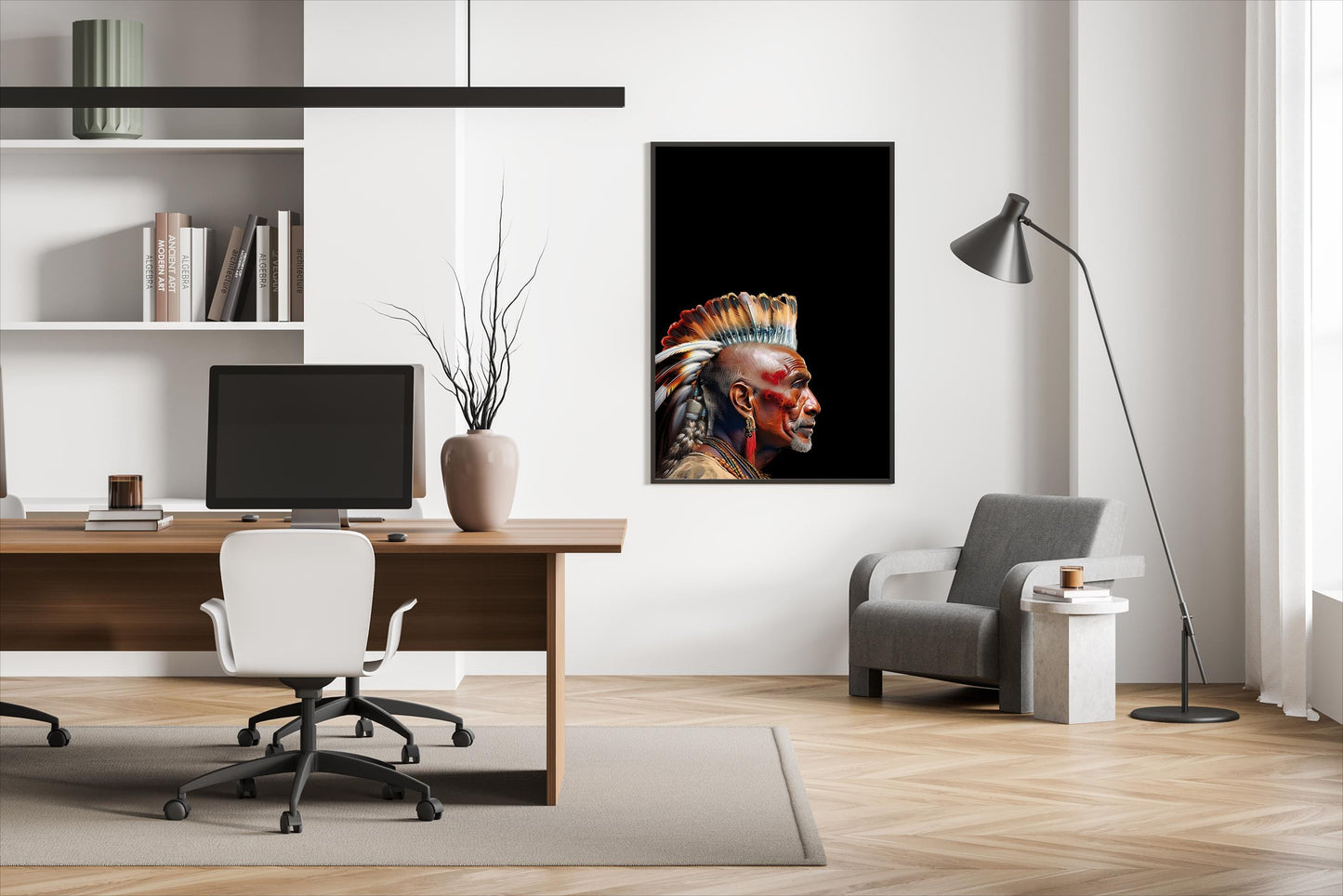 Der Irokese, Portrait, Poster, Kunst, Druck, Bild, Illustration, Interior, Wandkunst, Kunstdruck, Irokese, home, exklusiv, modern