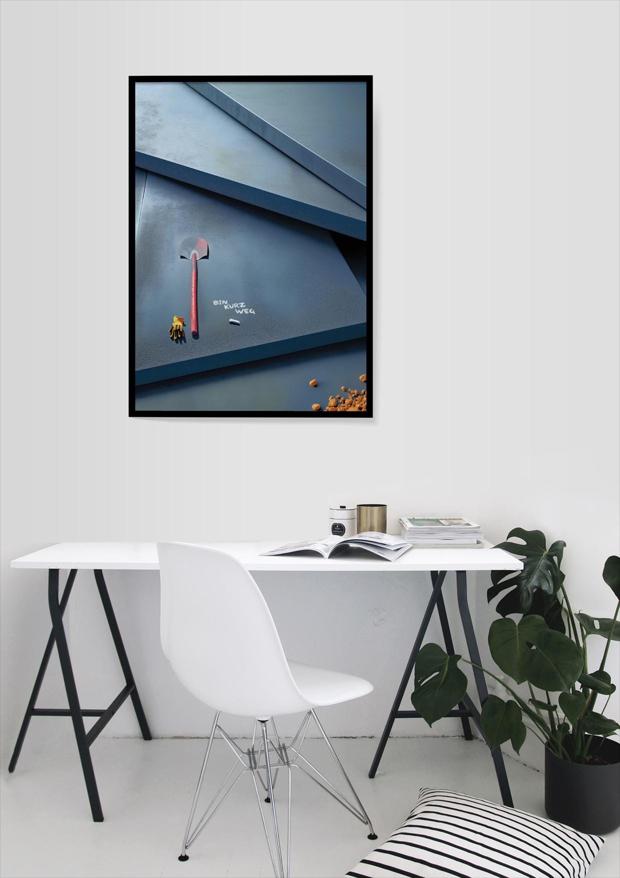 Kurz Weg, Design, Poster, Kunst, Druck, Wanddekor, Illustration, Interieur, Wandkunst, Kunstdruck, Büro, Zuhause, exklusiv, modern