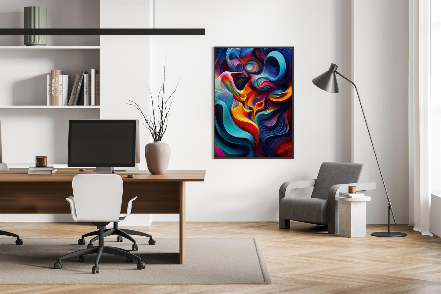Farb Psychedelika 2, Design, Poster, Kunst, Druck, Wanddekor, Illustration, Interior, Wandkunst, Kunstdruck, Büro, Zuhause, exklusiv, modern