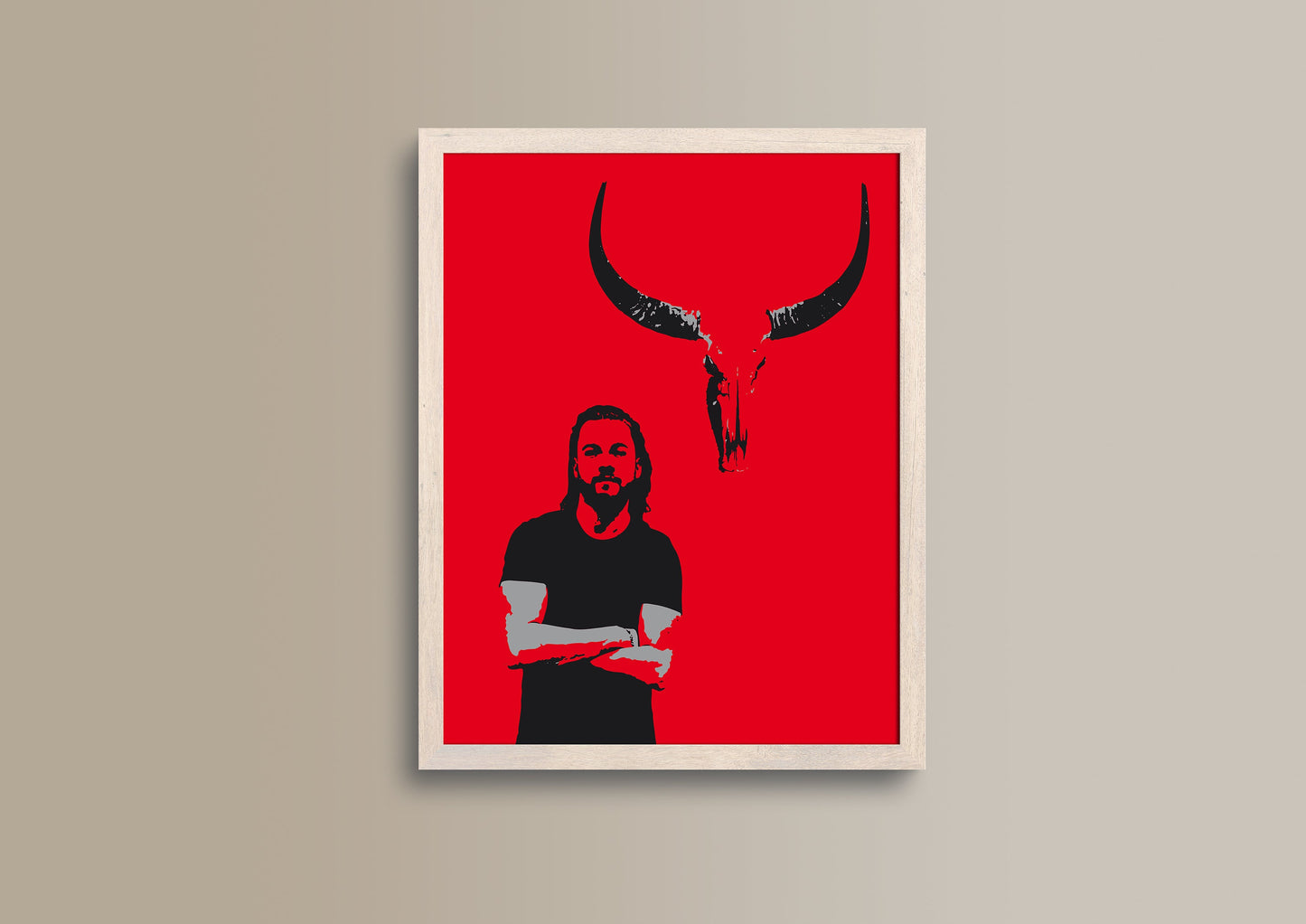 rotes Geweih, Bild, Poster, Kunst, Druck, Wanddekor, minimalistisch, Foto, Interior, Wandkunst, Kunstdruck, Büro, Zuhause, exklusiv, modern