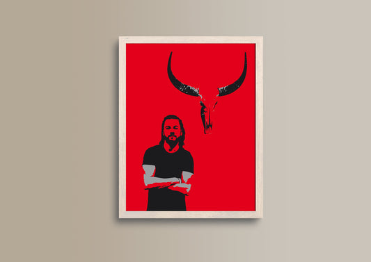 rotes Geweih, Bild, Poster, Kunst, Druck, Wanddekor, minimalistisch, Foto, Interior, Wandkunst, Kunstdruck, Büro, Zuhause, exklusiv, modern