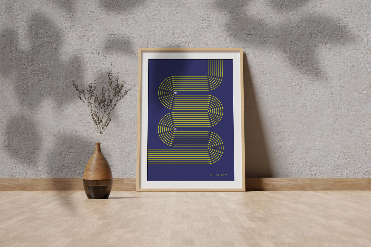 Slalom, Design, Poster, Kunst, Druck, Wanddekor, minimalistisch, Grafik, Interior, Wandkunst, Kunstdruck, Büro, Zuhause, exklusiv, modern