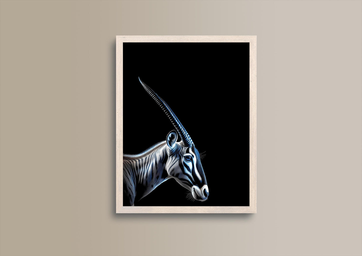 Oryxantilope, Portrait, Poster, Kunst, Druck, Bild, Illustration, Interior, Wandkunst, Kunstdruck, Oryxantilope, home, exclusiv, modern