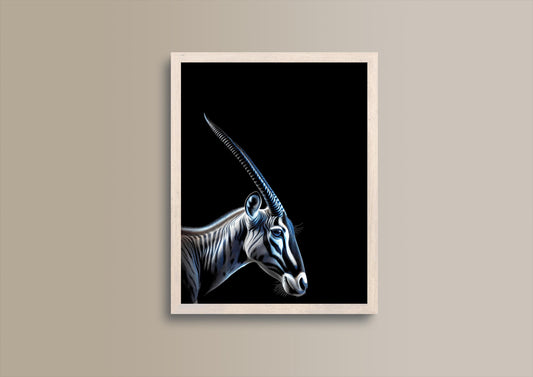 Oryxantilope, Portrait, Poster, Kunst, Druck, Bild, Illustration, Interior, Wandkunst, Kunstdruck, Oryxantilope, home, exclusiv, modern