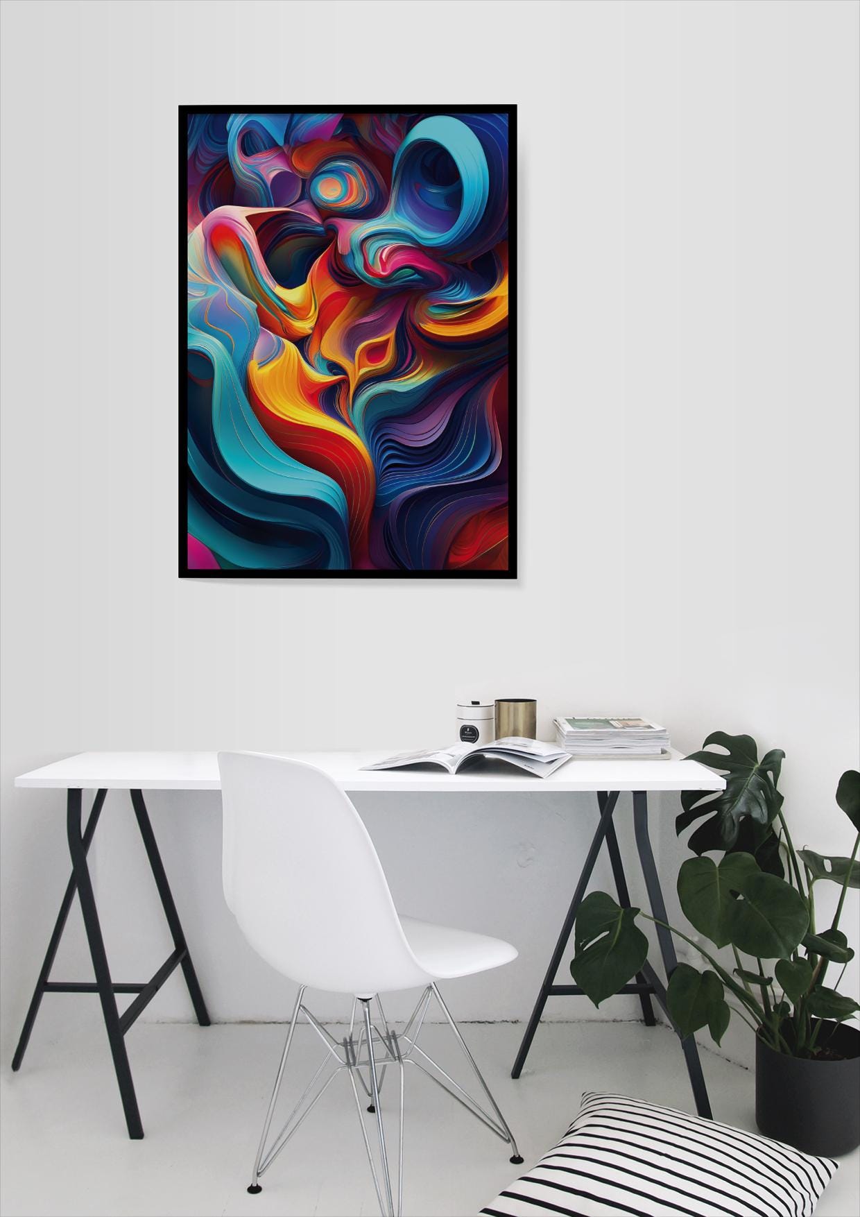 Farb Psychedelika 2, Design, Poster, Kunst, Druck, Wanddekor, Illustration, Interior, Wandkunst, Kunstdruck, Büro, Zuhause, exklusiv, modern