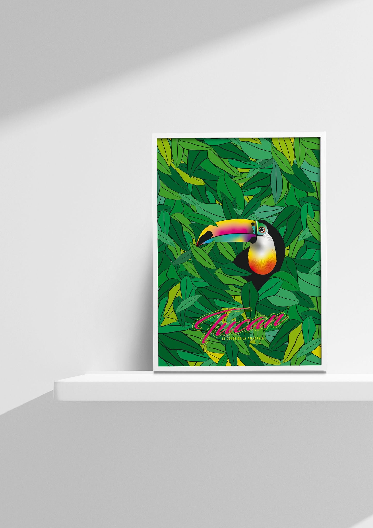 Tukan, Design, Poster, Kunst, Druck, Wanddekor, minimalistisch, Illustration, Dschungel, Wandkunst, Kunstdruck, Büro, Zuhause, exklusiv, modern