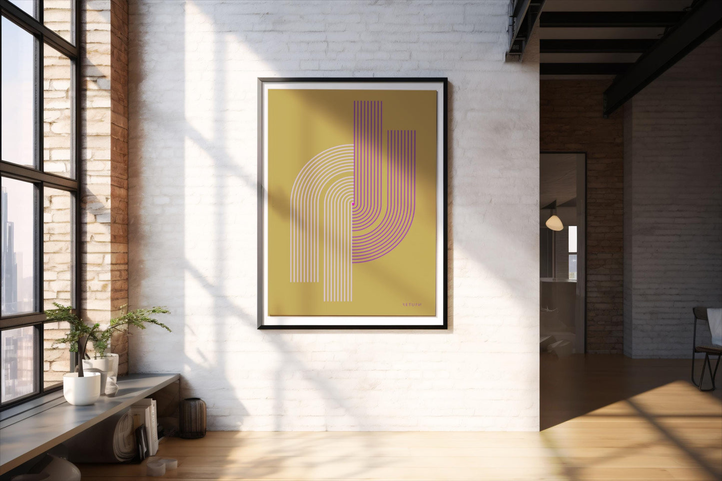 Rückgabe, Design, Poster, Kunst, Druck, Wanddekor, minimalistisch, Grafik, Interior, Wandkunst, Kunstdruck, Büro, Zuhause, exklusiv, modern, graphic