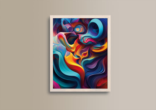 Farb Psychedelika 2, Design, Poster, Kunst, Druck, Wanddekor, Illustration, Interior, Wandkunst, Kunstdruck, Büro, Zuhause, exklusiv, modern