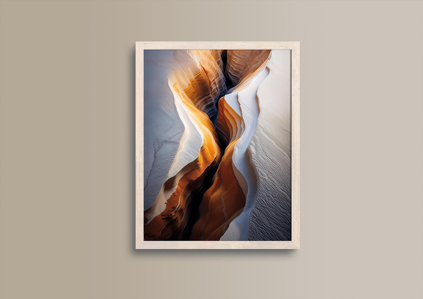 Schneecanyon, Design, Poster, Kunst, Druck, Wanddekor, topographisch, Interior, Wandkunst, Kunstdruck, Büro, Zuhause, exklusiv, modern