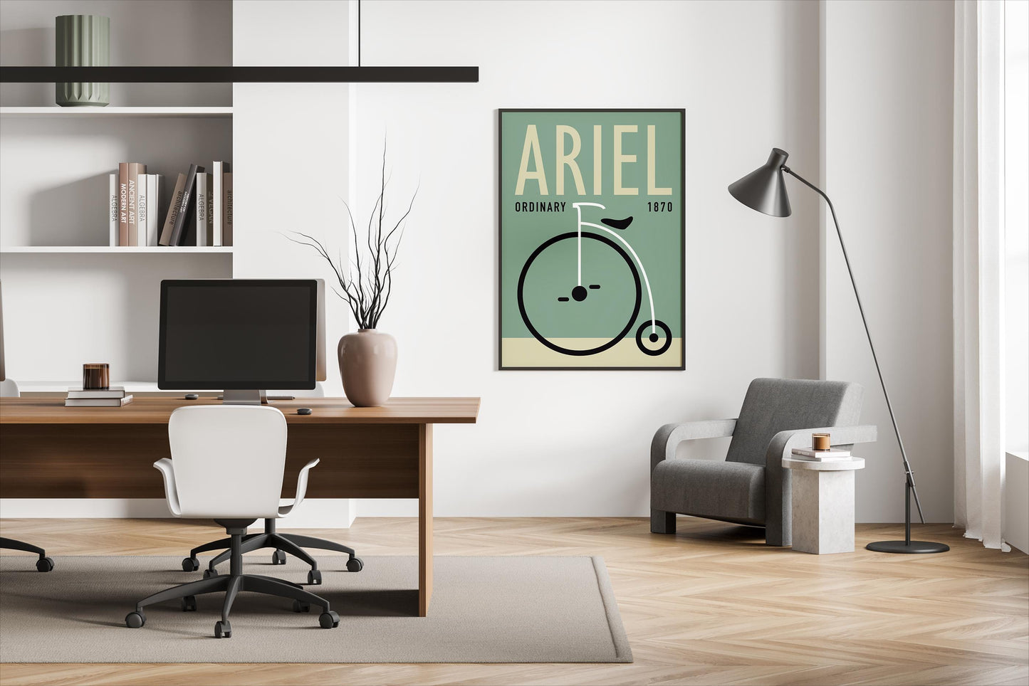Rad Ariel, Design, Poster, Kunst, Druck, Wanddekor, Fahrrad, Grafik, Interior, Wandkunst, Kunstdruck, Büro, Zuhause, exklusiv, modern